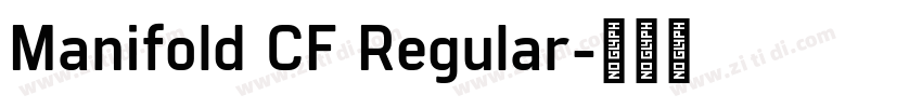 Manifold CF Regular字体转换